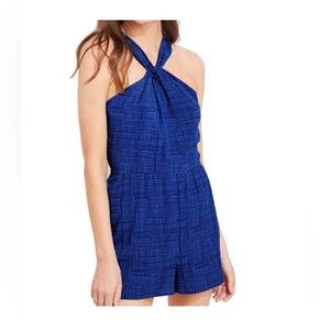 NWT Vineyard Vines Women's
Tide Blue Basket-Weave Halter
Romper Jumpsuit Size 8